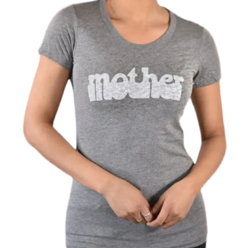 LB Gray Fitted "Mother" Graphic T-Shirt